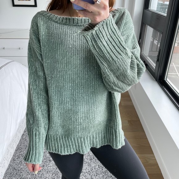 Callahan Chunky Knit Pullover Sweater Light Green Small - Picture 2 of 8